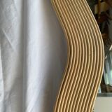 Zigzag rattan foot mirror H:182cm