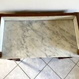 White marble vanity unit