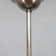 1930s Czechoslovak Art Deco nickel chandelier with rose opaline glass globes