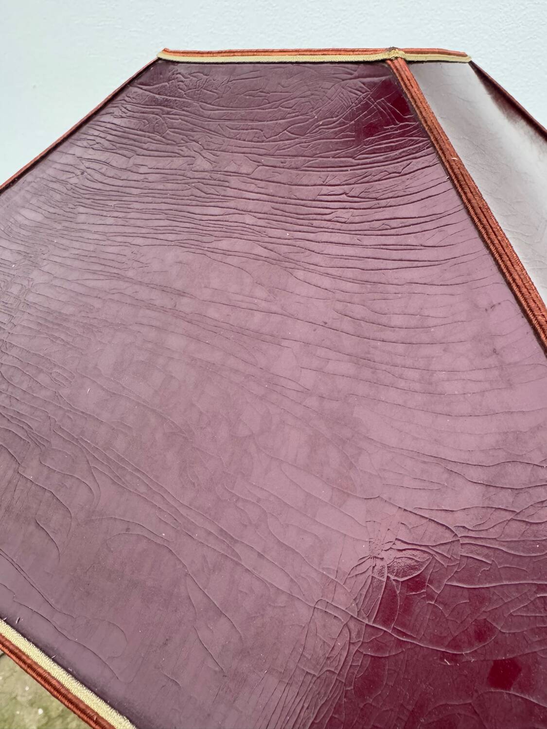 Large teak and bronze lamp from the 1970s