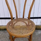 Chaise bistrot en bois courbé et cannage Horgen Glaris, Suisse vers 1900