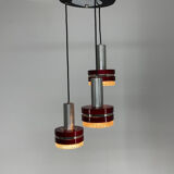 1960's Italian Cascade Metal & Glass Pendant