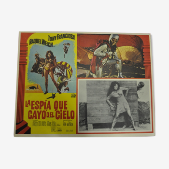 Affiche de cinéma mexicaine "lobby card" FATHOM Raquel Welch 60's