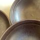 set of 4 plates cap in Scandinavian potter's sandstone Sweden 1960