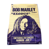 Affiche concert Bob Marley de Juin 1977