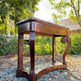 19th Century Empire Style Mahogany Console Table