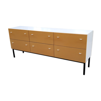 Enfilade store furniture of the 70s six large drawers