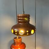 Ceramic pendant lamp West Germany Cascade