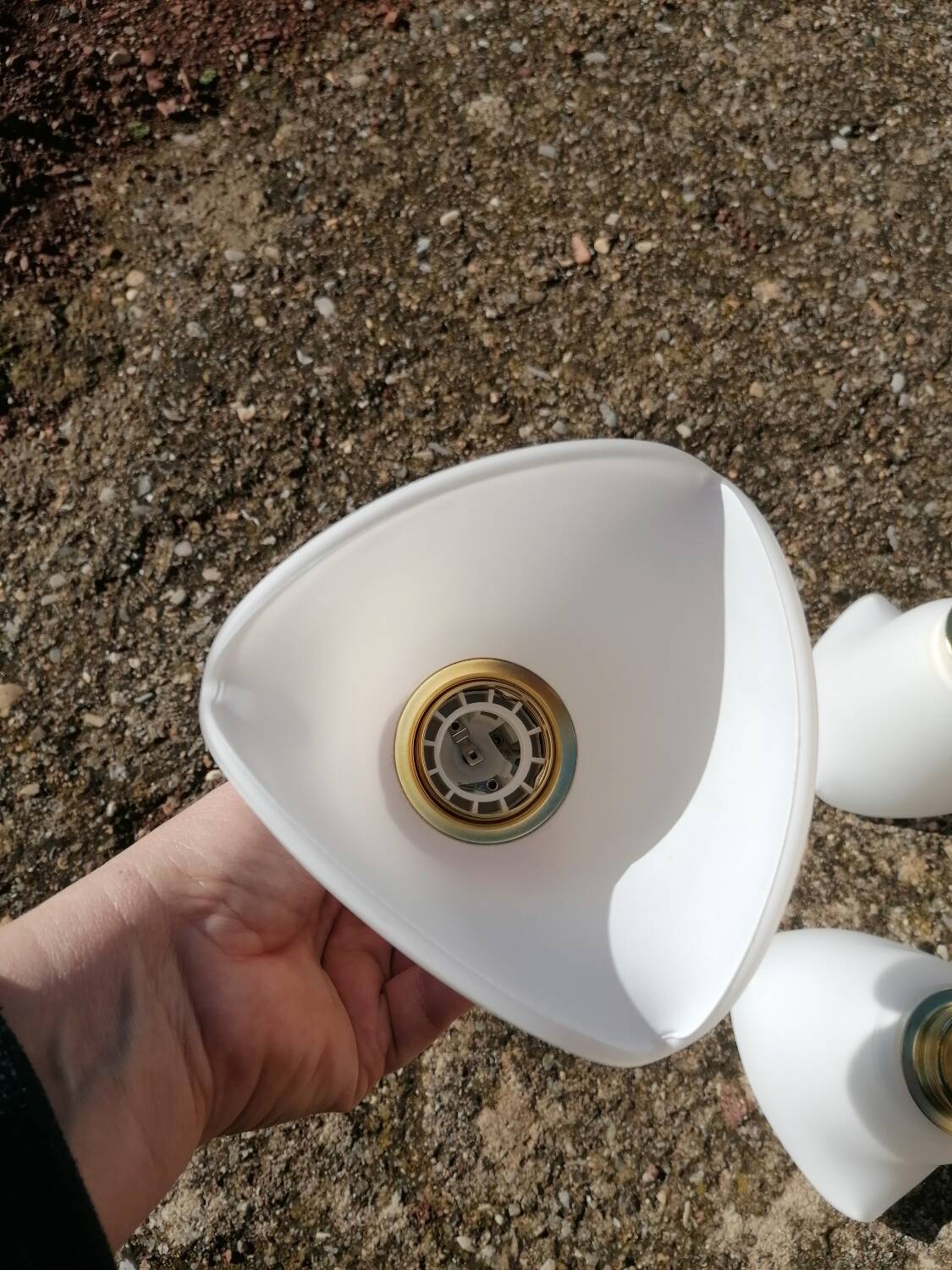 Set of 3 vintage glass hanging tulips