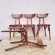 4 chairs Bistro/banana style Luterma sitting vintage Red
