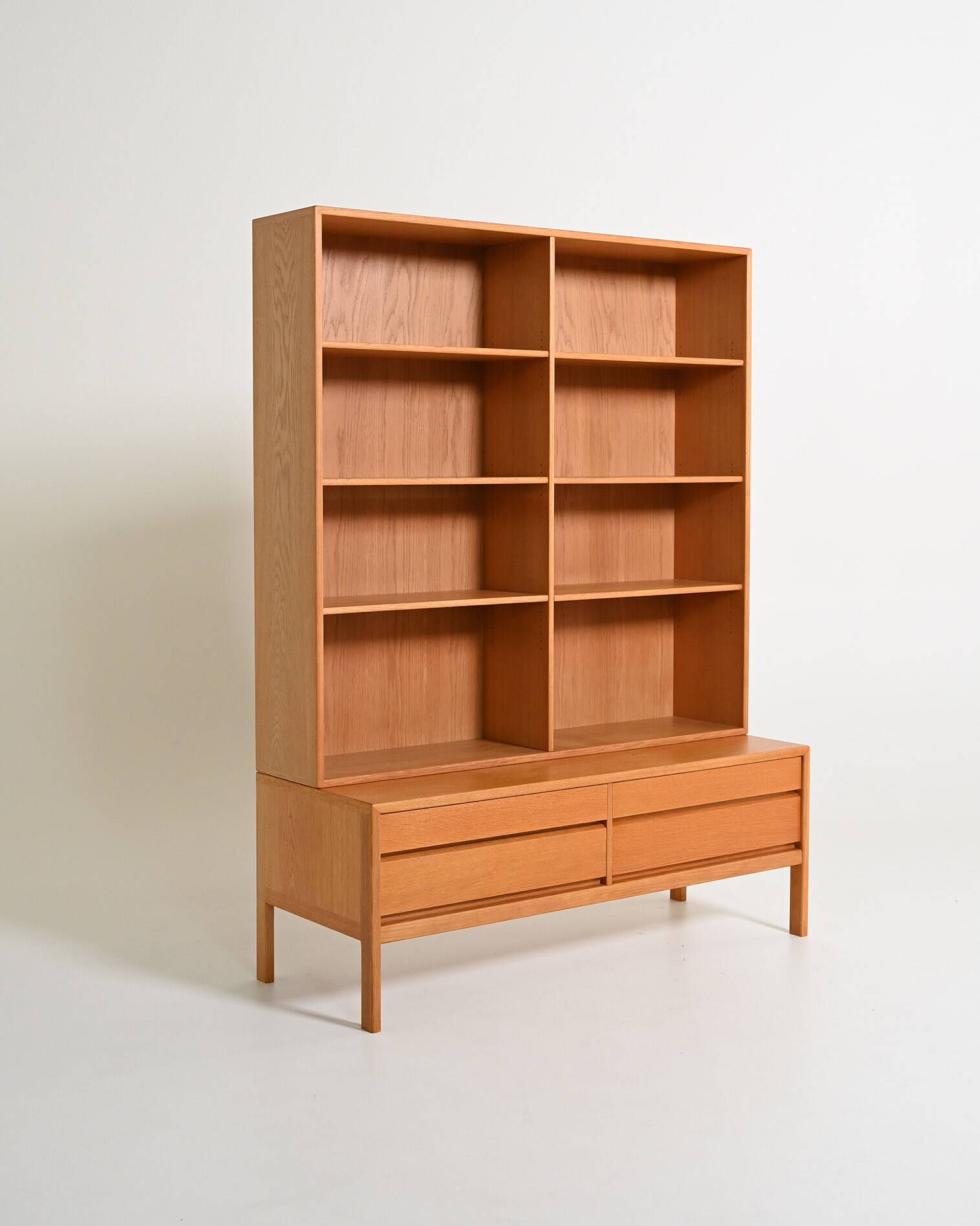 Scandinavian oak bookcase, 1960s