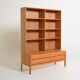 Scandinavian oak bookcase, 1960s
