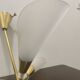 Vintage chandelier with plexiglass and brass cones