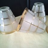 4 Globes, lampshades for Art Deco chandelier