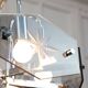 Vintage Italian Chrome and Glass Chandelier, 70s