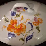 Oval soup tureen in Limoges porcelain, Salmon and Co (A525)