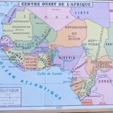 School poster rossignol montmorillon map west central africa n°21-22
