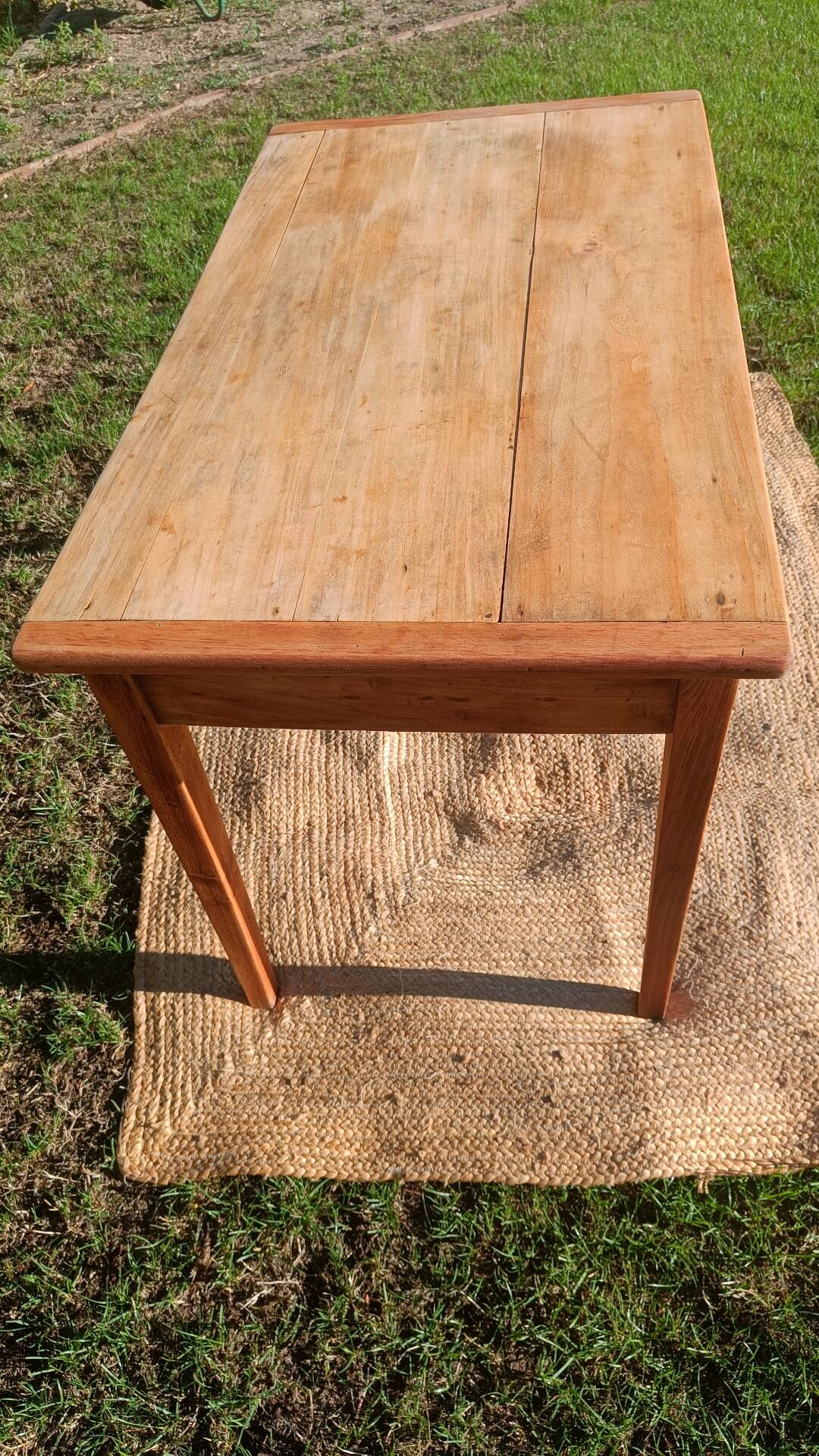 Table bureau bois brut