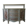 Antique English wooden commode with mirror.