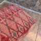 Handmade Berber Kilim pouf, floor cushion.