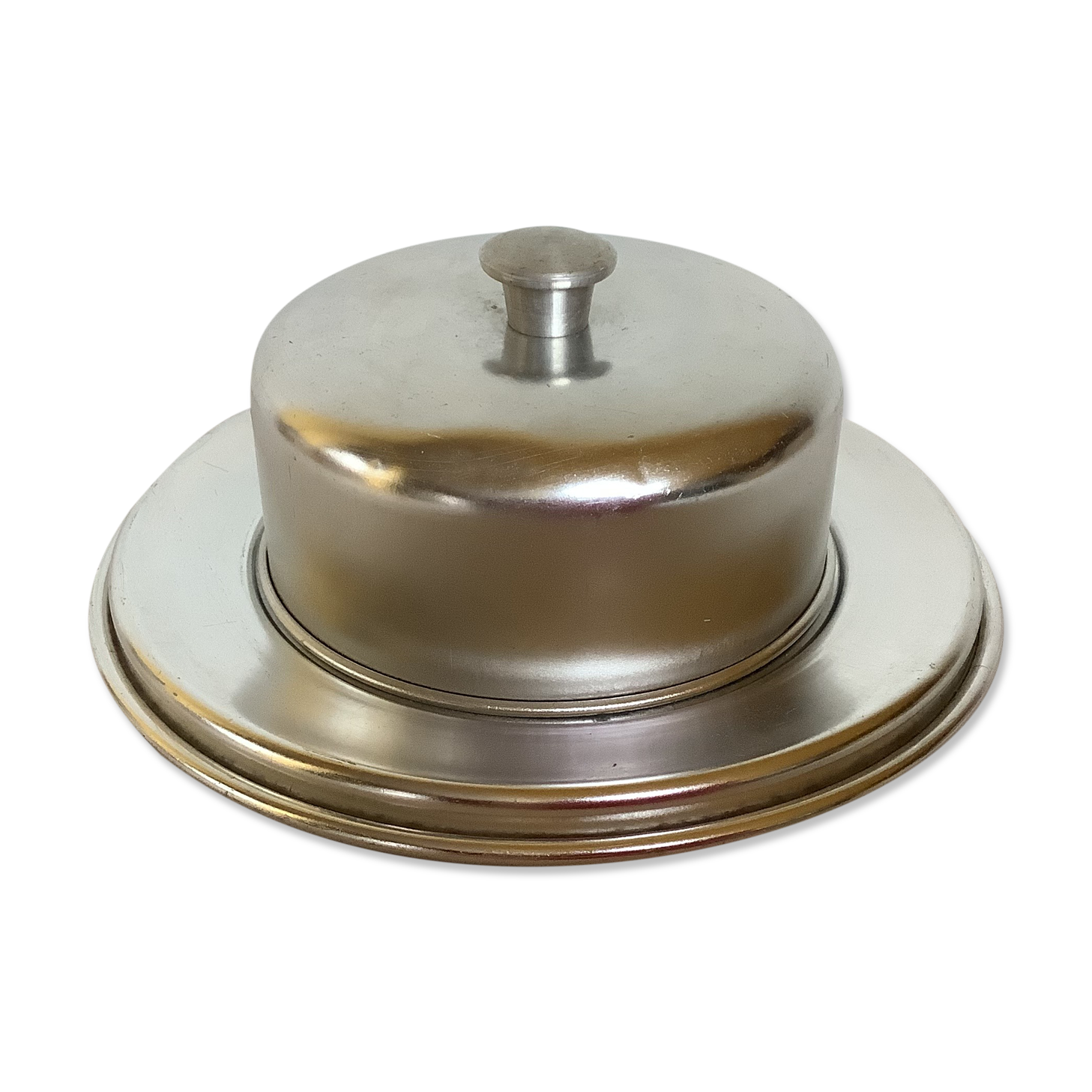 Old aluminum bell dish