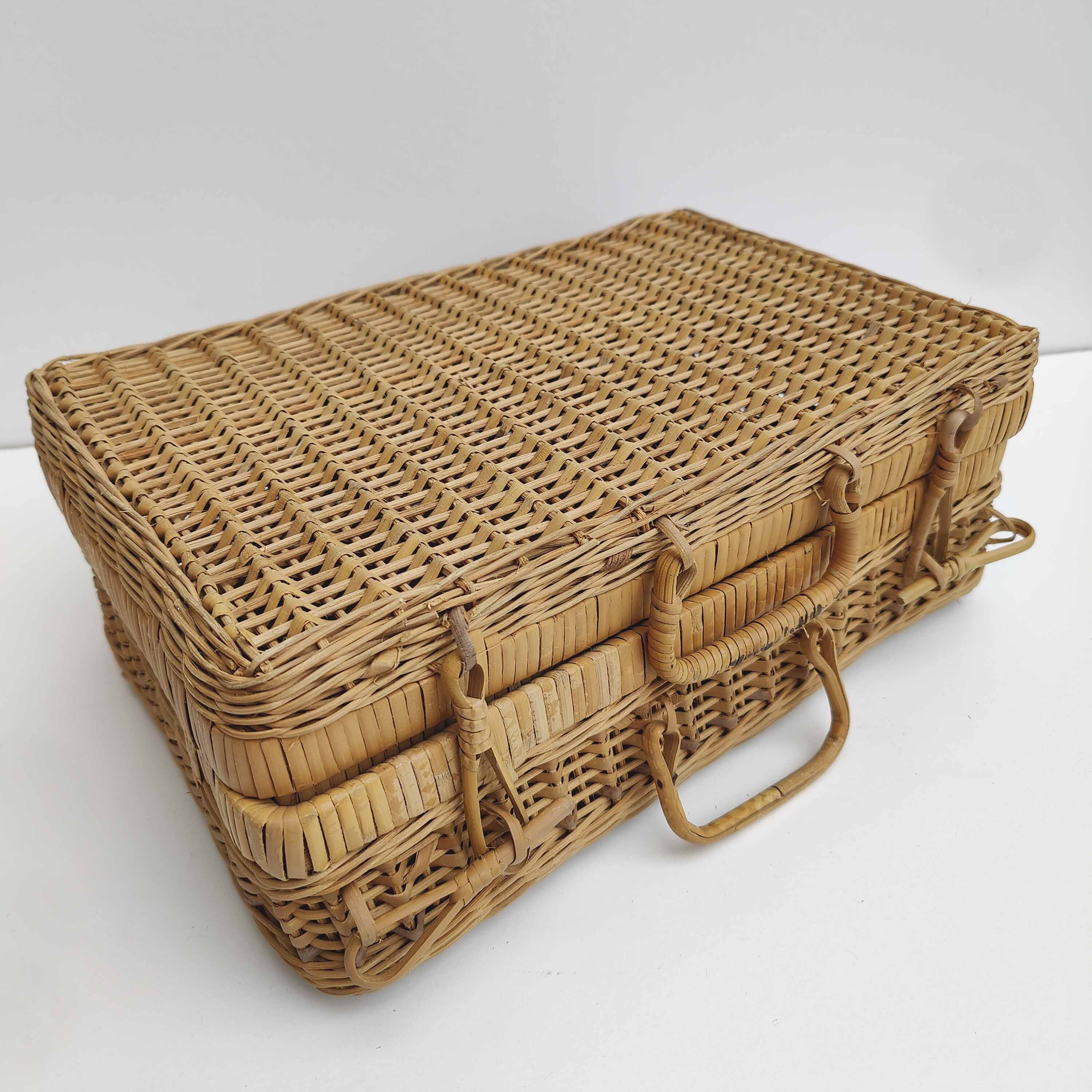Rattan suitcase