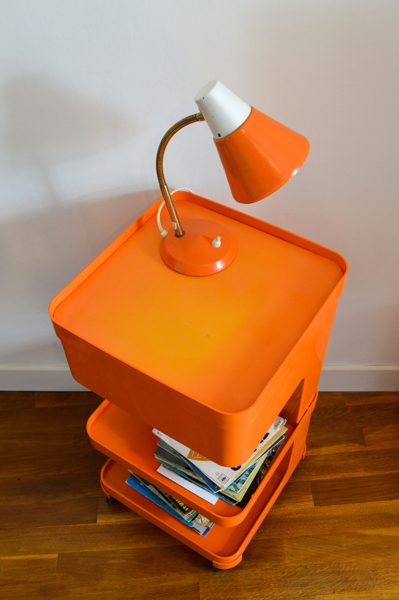 Bedside table/ orange booster