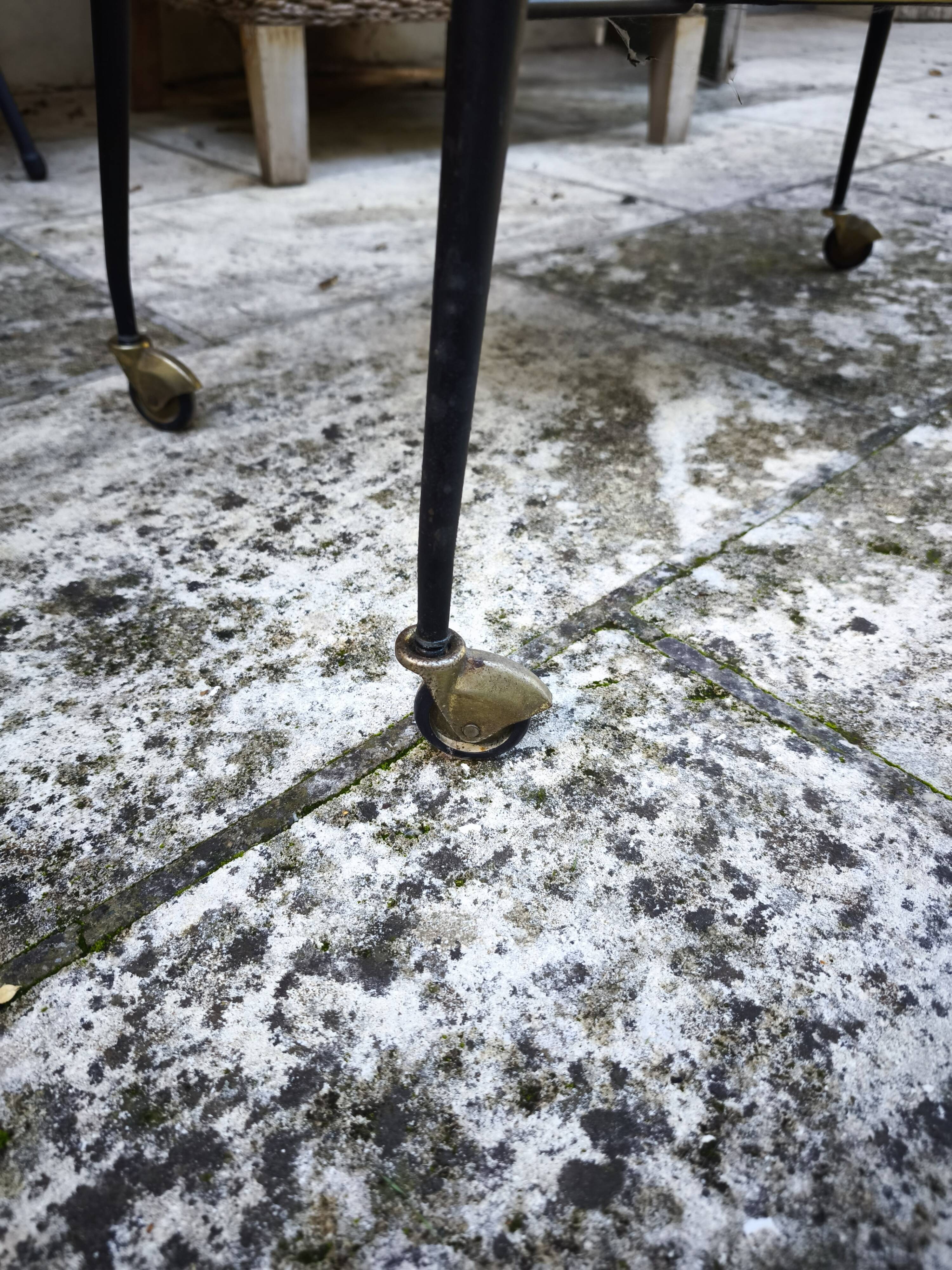 Rare vintage 60's / 70's side table - Retro industrial design