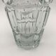 Vintage moulded glass vase, geometric relief decoration 1970