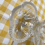 Salière double verre moulé transparent