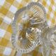 Double transparent molded glass salt shaker