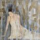 Painting signed oil on canvas with gold leaf finish “The Bride”