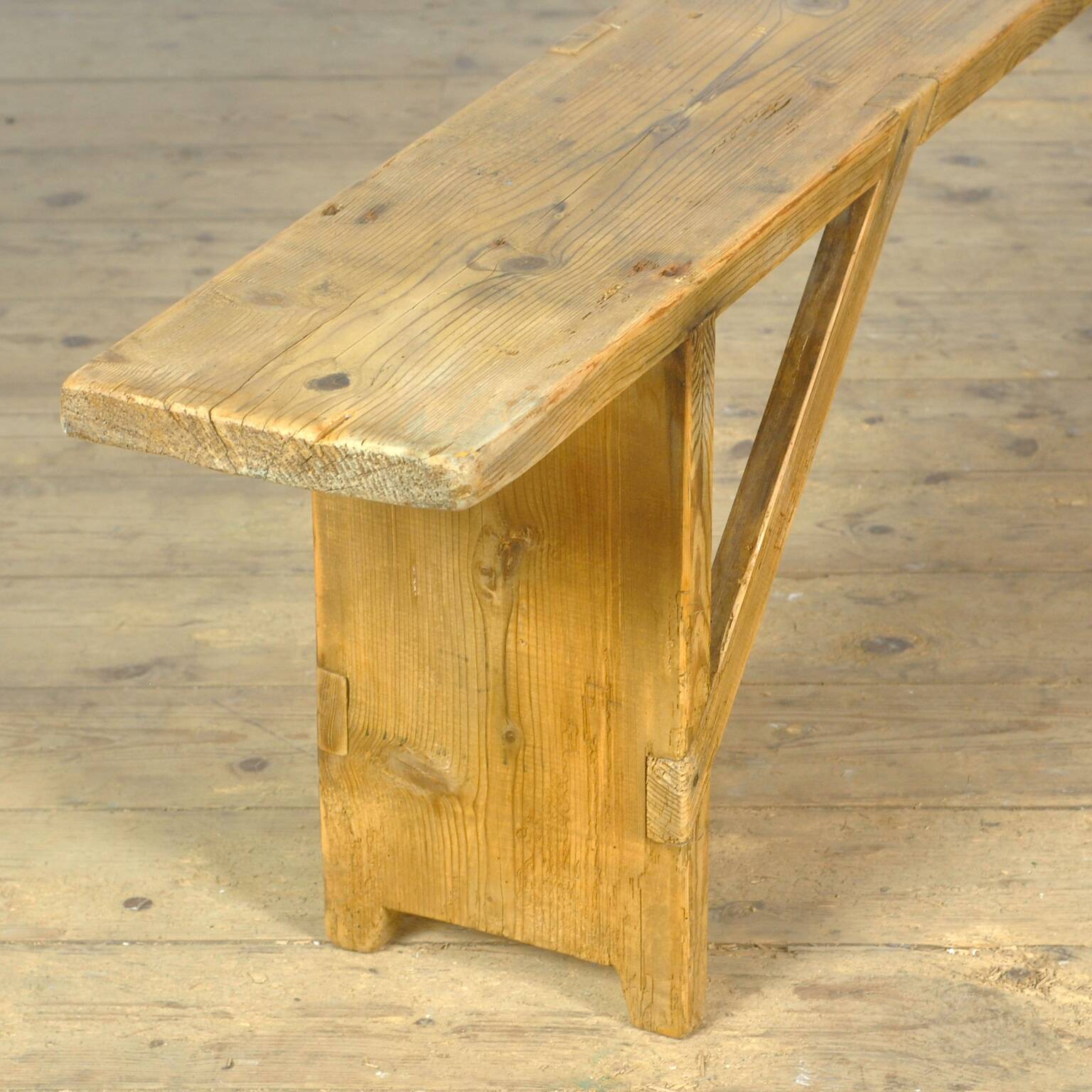 Rustic pine bench, circa 1960