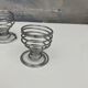 4 vintage stainless steel spiral egg cups from 1970