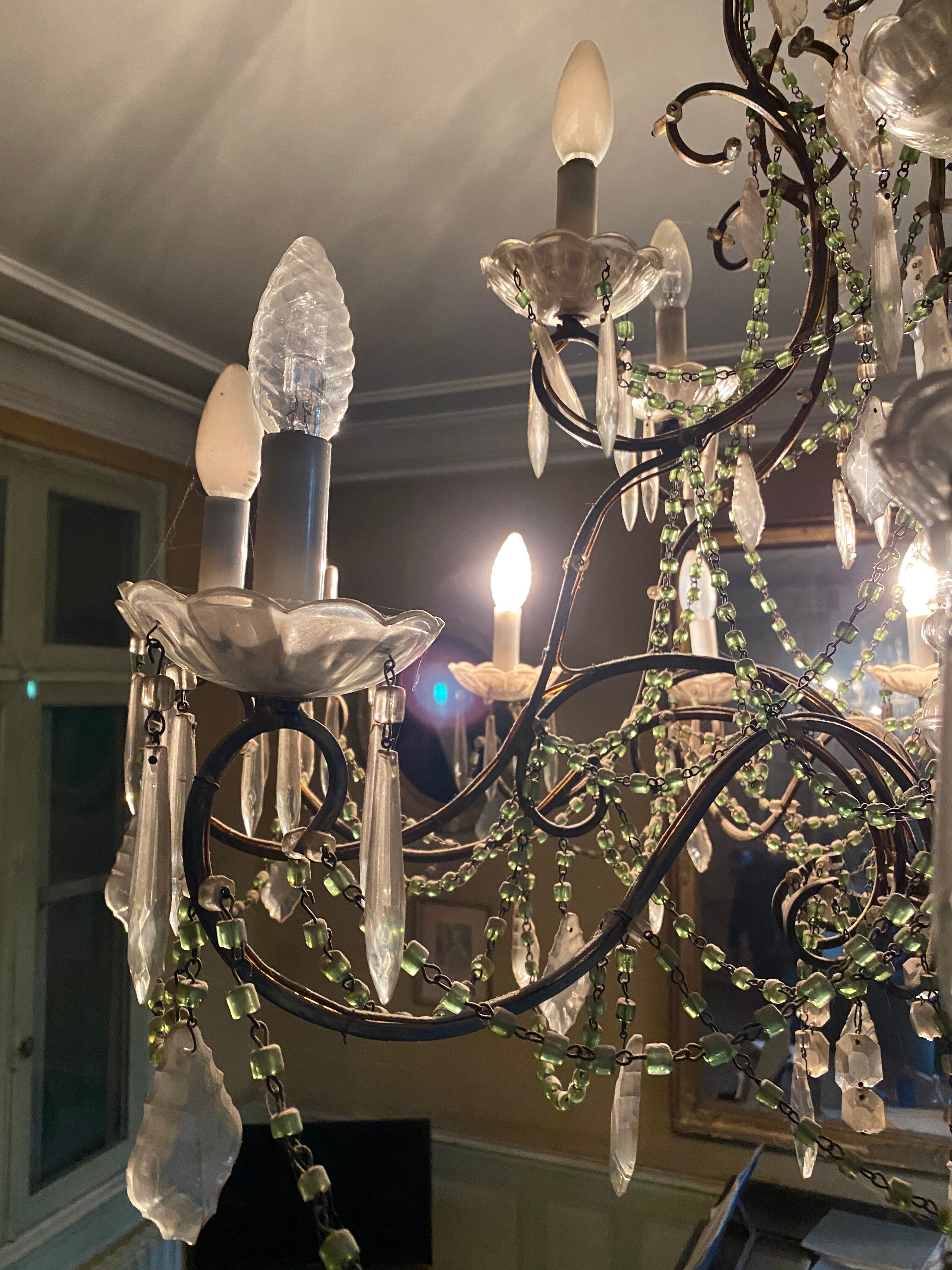 Stamp chandelier 18 fires 1900