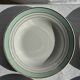 Set of 8 antique turquoise deep plates with a gold rim D22.5