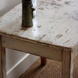 Shabby white side table