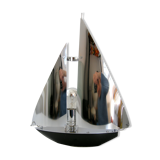 Vintage sailboat lamp 1970 chrome