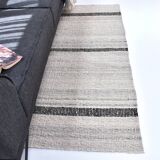 Beige black kilim rugs, runner kilim turkish, hand made wool kilim rug
