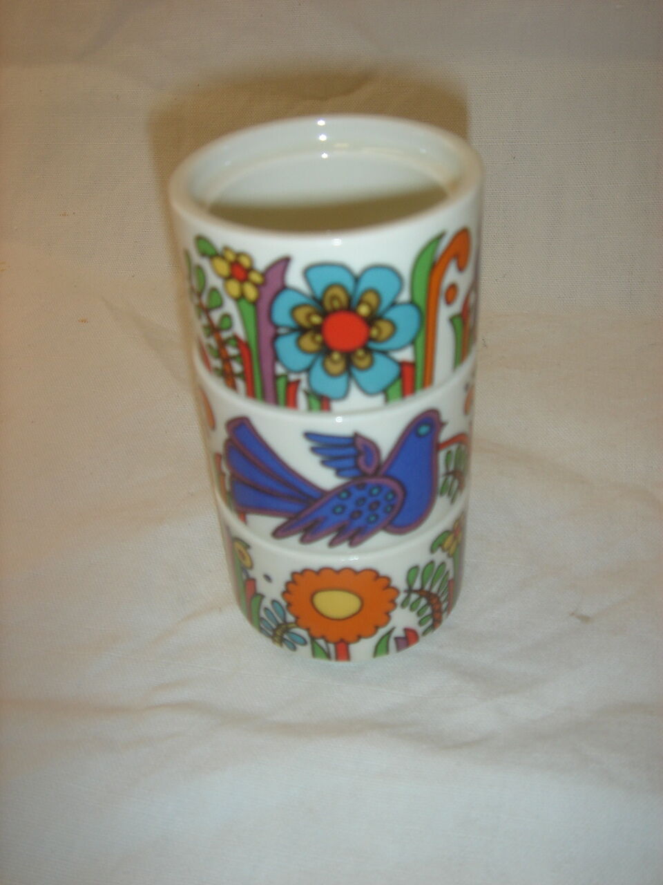 Acapulco porcelain egg cups Villeroy & Bosch 1970