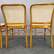 Ensemble de 4 Chaises en Bois Cintré No. 811 après Hoffmann, années 1990