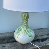 White foliage ceramic lamp