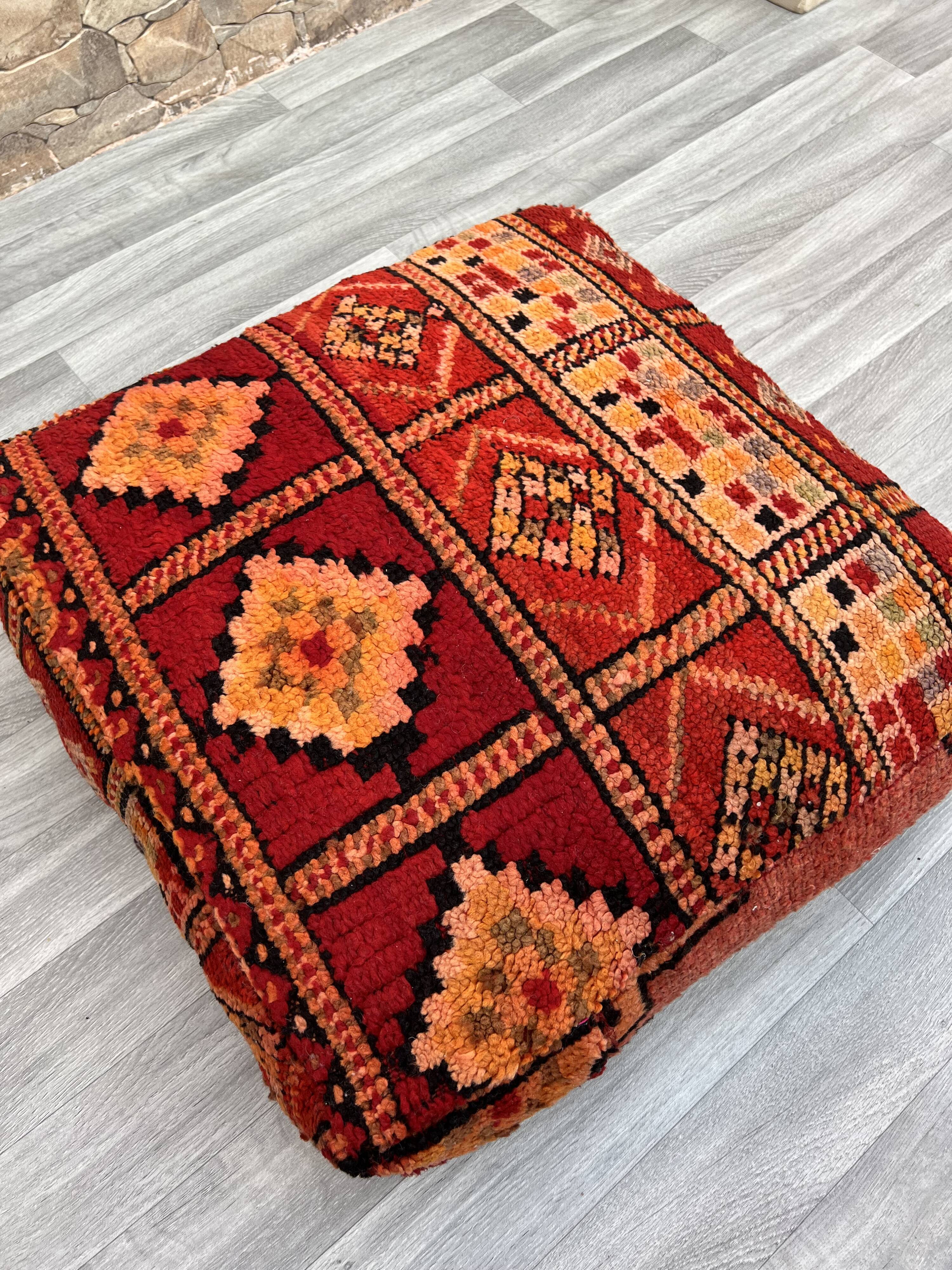 Pouf Azilal vintage 60x60x20cm