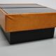 Vintage Cognac Leather Coffee Table / Bar by De Sede, 1960/70s