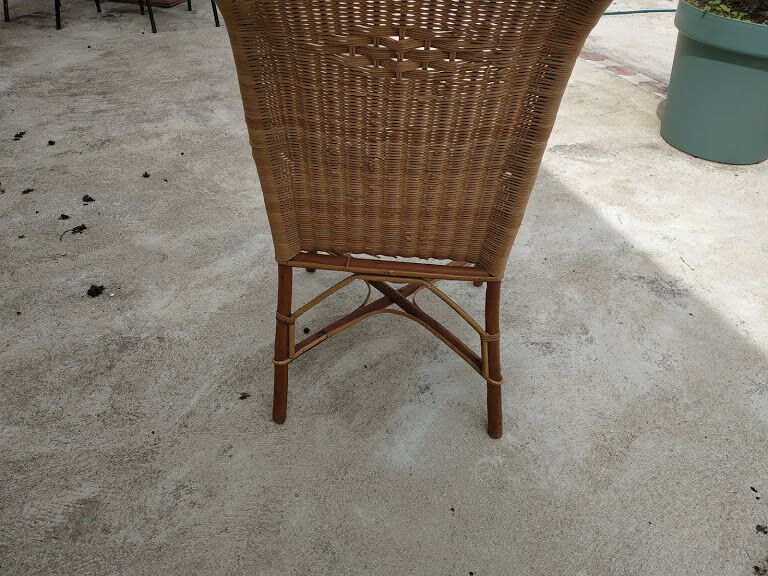 Vintage rattan armchair