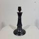 Vintage lamp base in iridescent black ceramic circa 1950