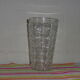 Transparent glass, patterns vintage 1960/1970 geometric vase