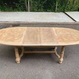 Renovated Round Oval Extendable Farmhouse Dining Table in Raw Wood 260cm