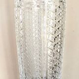 Bohemian carved crystal vase