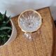Crystal candlestick with golden rim